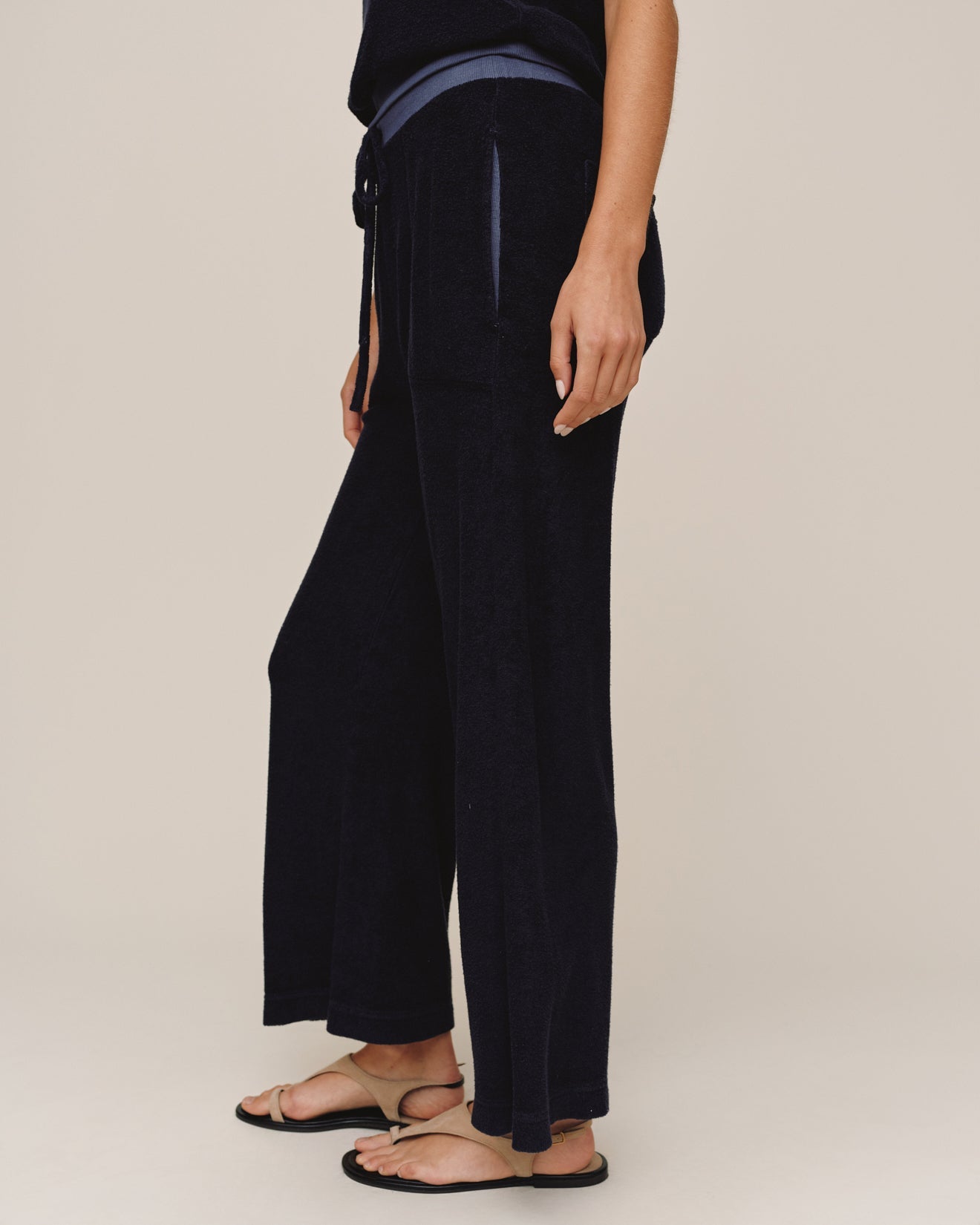 Bella DahlTerry Crop Wide Leg Pant - Nautical NightPants