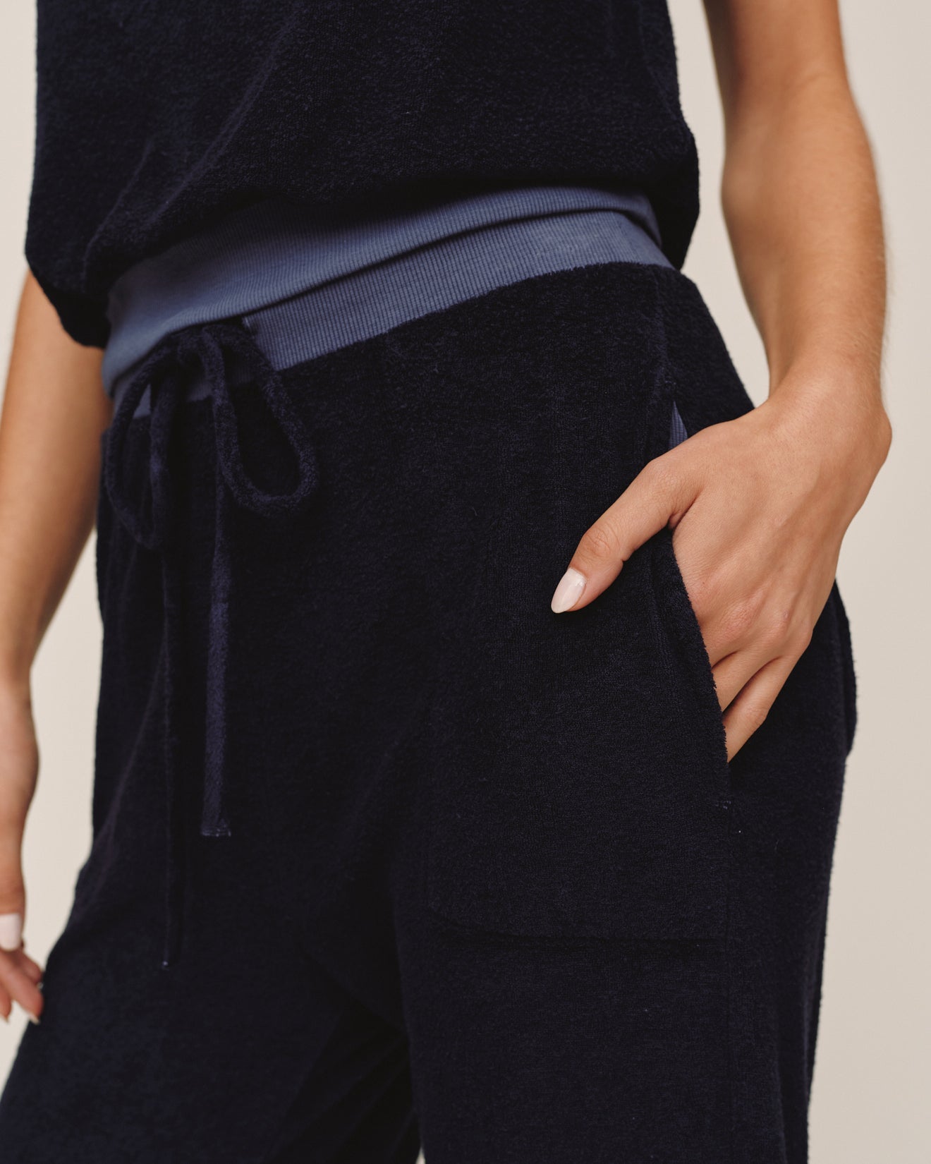 Bella DahlTerry Crop Wide Leg Pant - Nautical NightPants