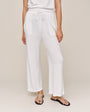 Bella DahlTerry Crop Wide Leg Pant - WhitePants