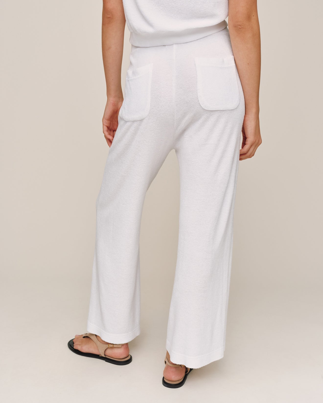 Bella DahlTerry Crop Wide Leg Pant - WhitePants