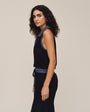 Bella DahlTerry Sleeveless Collar Top - Nautical NightTops