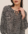 Bella DahlTie Neck Ruffle Top - Sketched Stars PrintTops