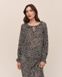 Bella DahlTie Neck Ruffle Top - Sketched Stars PrintTops