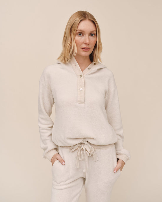 Bella Dahl Tie Waist Hoodie - Oatmeal