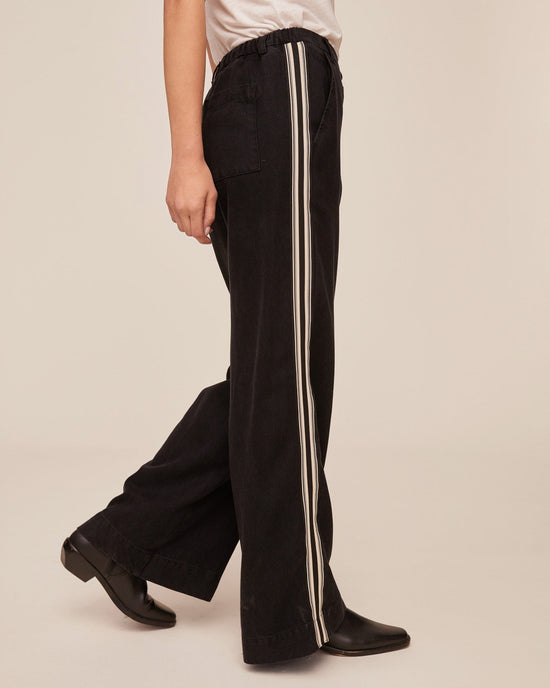 Bella Dahl Trouser Jean With Side Stripe - Vintage Black Wash