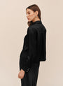 Bella DahlUtility Crop Button Down - BlackTops