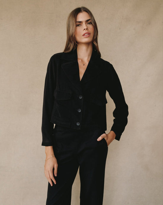 Bella Dahl Utility Crop Trench - Black View 2