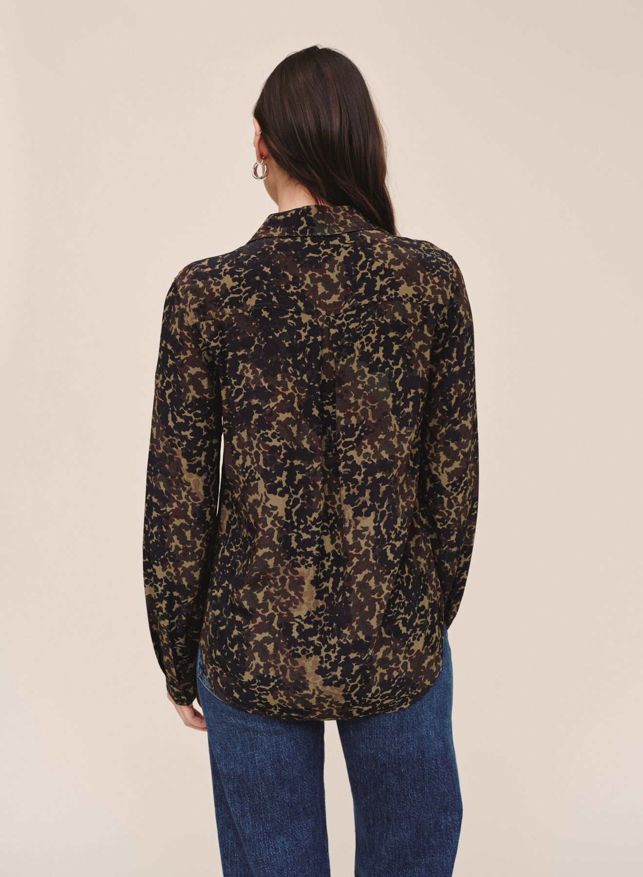 Bella DahlUtility Pocket Button Down - Ditsy Camo PrintTops