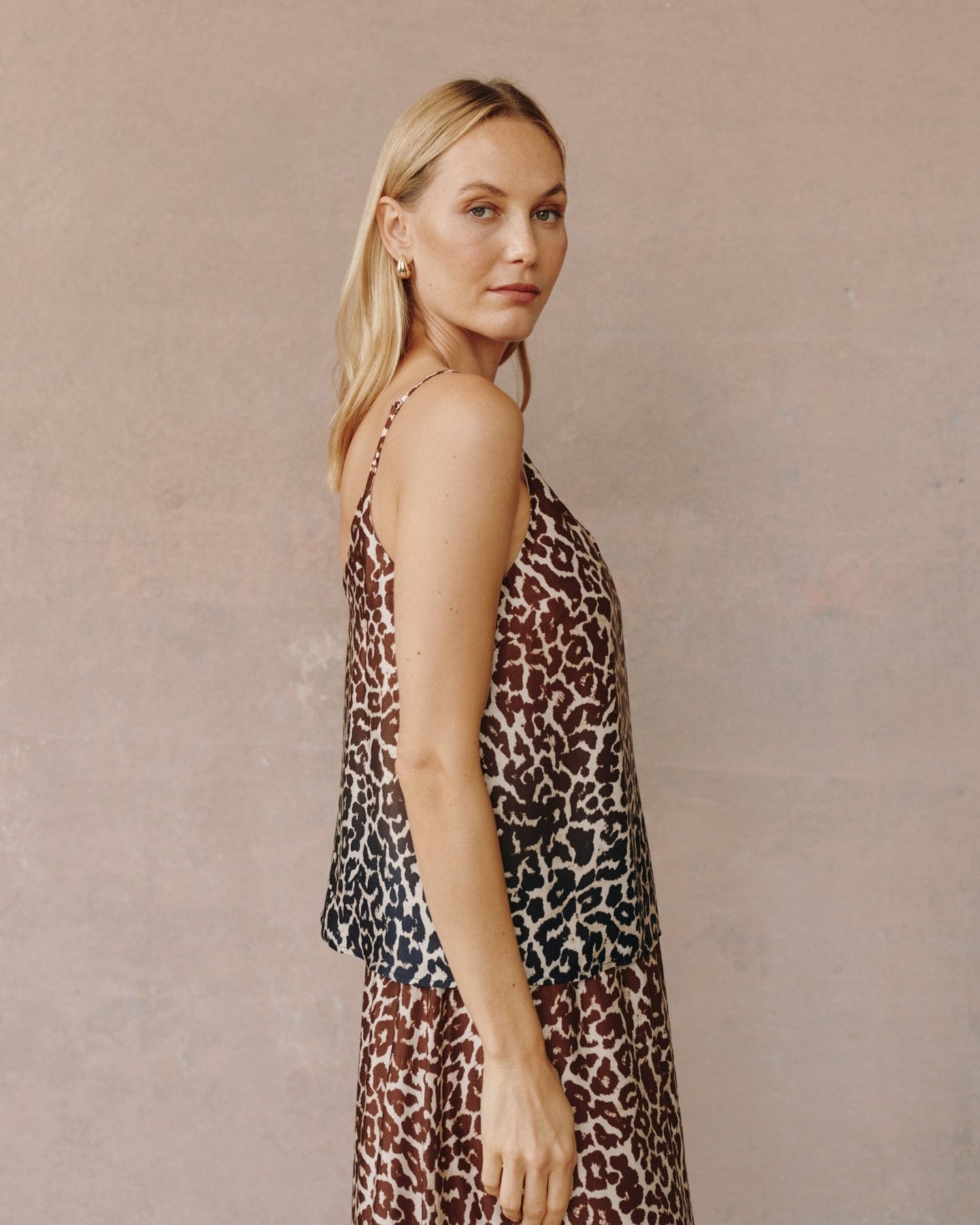 Bella DahlV Neck Cami - Ombre Leopard PrintTops