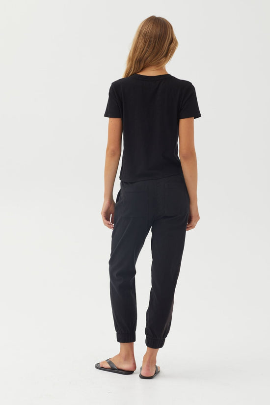 Bella Dahl V Neck Tee - Black View 2