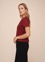 Bella DahlV-Neck Tee - Deep CrimsonTops