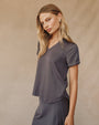 Bella DahlV Neck Tee - Galaxy SmokeTops