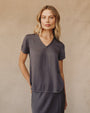 Bella DahlV Neck Tee - Galaxy SmokeTops