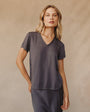 Bella DahlV Neck Tee - Galaxy SmokeTops