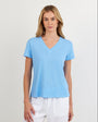 Bella DahlV Neck Tee - Tidal BlueTops