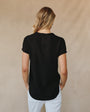 Bella DahlV - Neck Tee - Vintage BlackTops