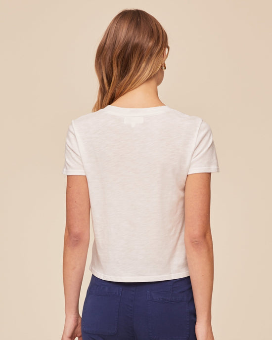 Bella Dahl V Neck Tee - White View 2