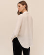 Bella DahlVelvet Long Sleeve Clean Shirt - Winter WhiteTops