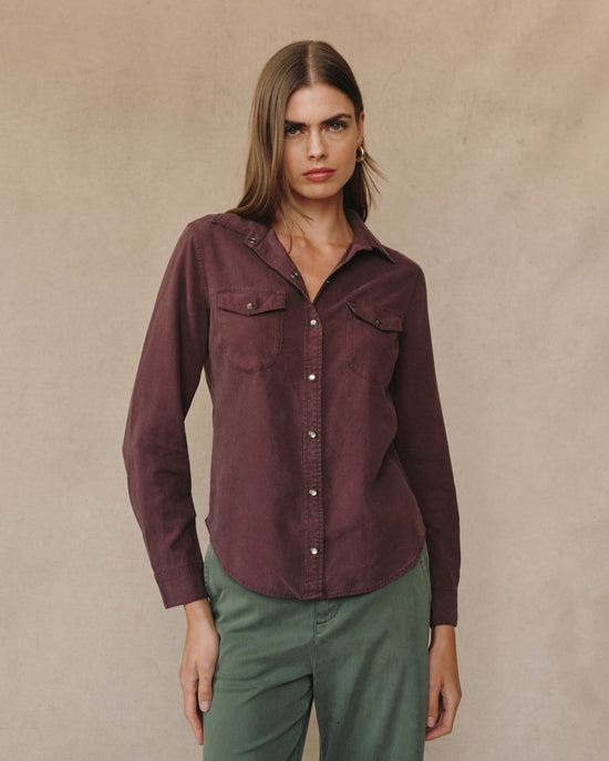 Bella Dahl Western Shirt - Pinot Noir