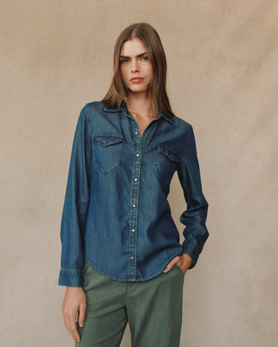 Bella Dahl Western Shirt - Twilight Rinse Wash View 2