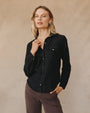 Bella DahlWestern Shirt - Vintage BlackTops