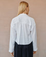 Bella DahlWide Hem Cropped Button Down - WhiteTops