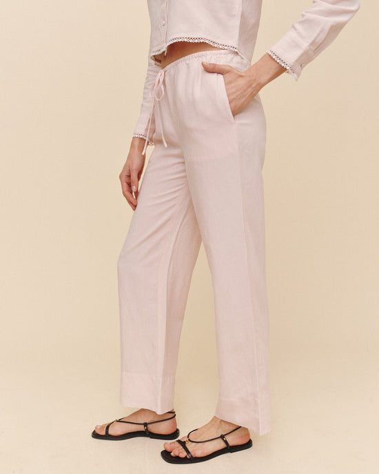 Bella Dahl Wide Hem Drawstring Pant - Ballet Pink View 2
