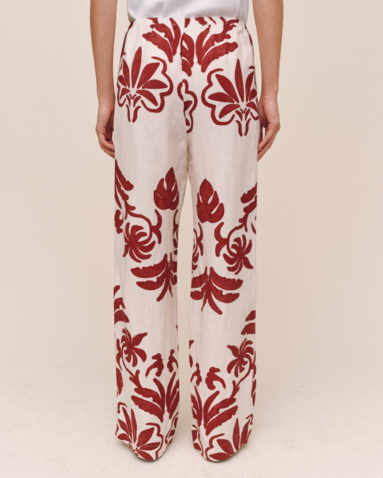 Bella Dahl Wide Leg Beach Pant - Island Damask Print View 2