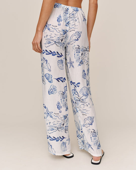 Bella Dahl Wide Leg Beach Pant - Riviera Print View 2