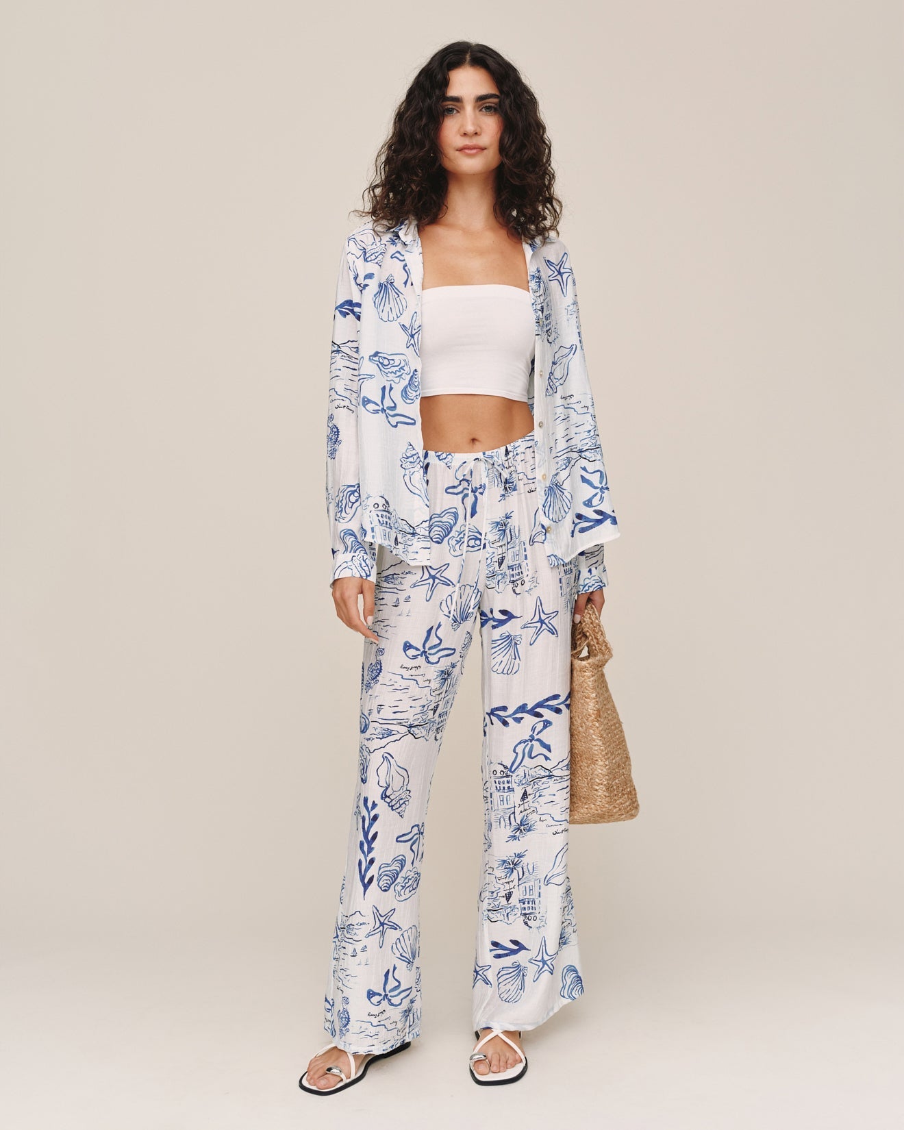 Bella DahlWide Leg Beach Pant - Riviera PrintPants
