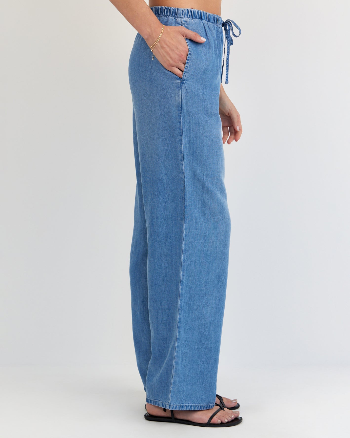 Bella DahlWide Leg Drawstring - Indigo Harbor WashPants