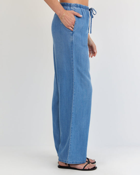 Bella Dahl Wide Leg Drawstring - Indigo Harbor Wash View 2