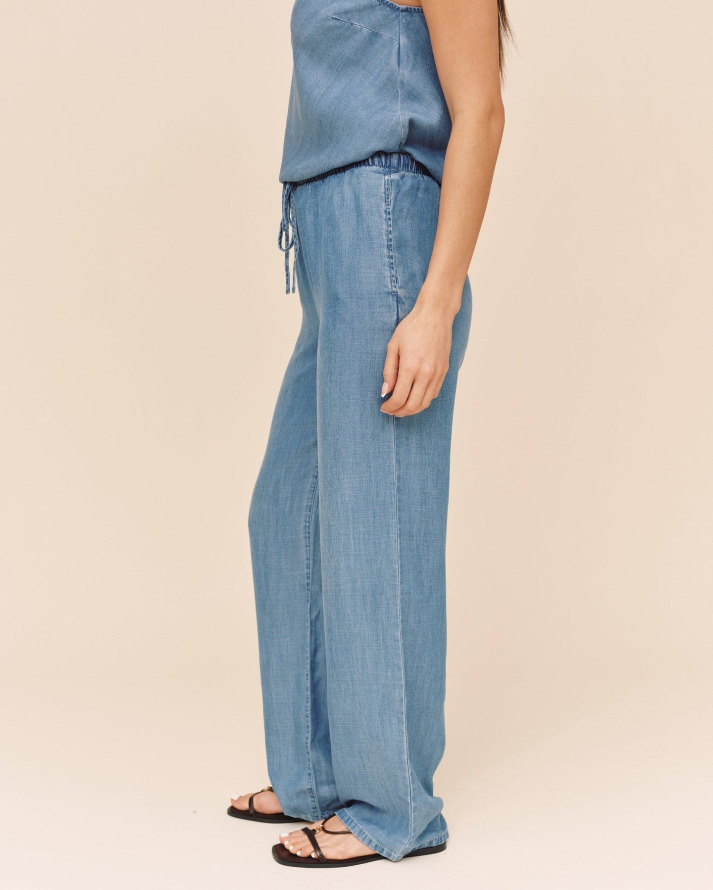 Bella DahlWide Leg Drawstring - Indigo Harbor WashPants
