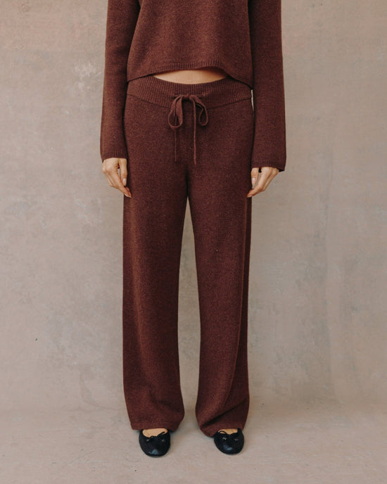 Bella Dahl Wide Leg Sweatpant - Red Oak View 2