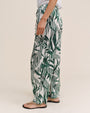 Bella DahlWide Leg With Wide Hem - Palm Paradise PrintPants