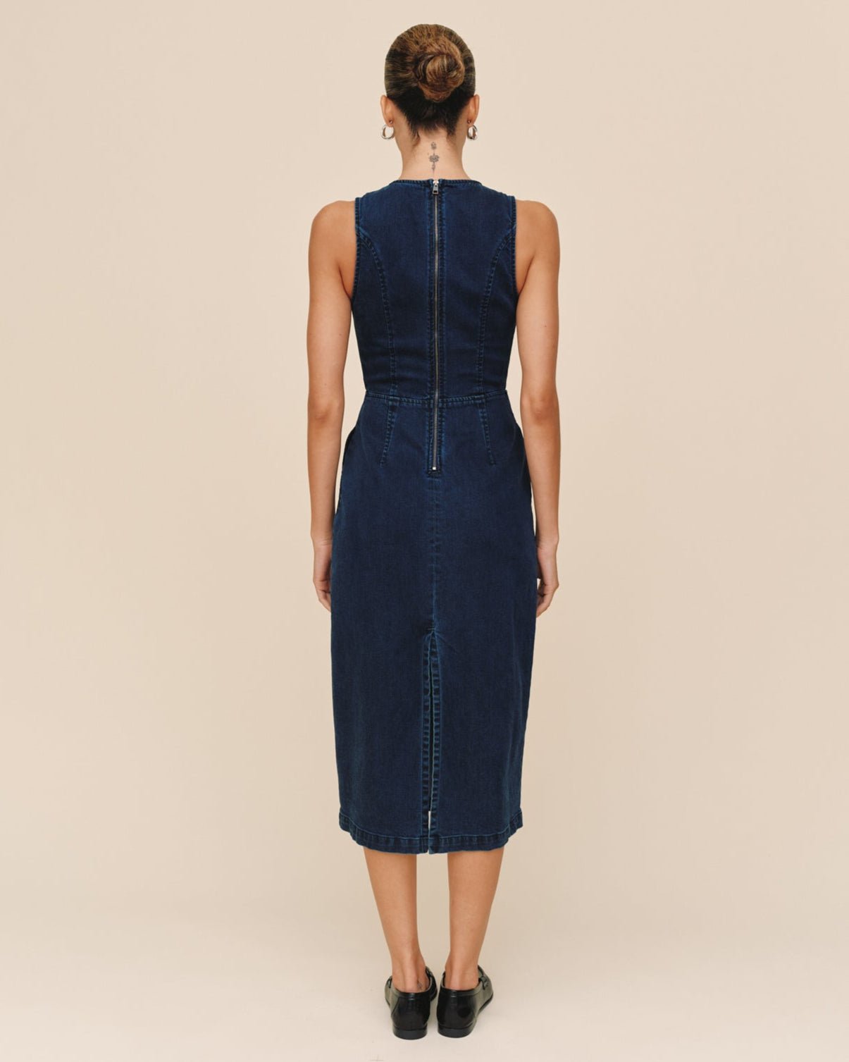 Zip Back Maxi Dress - Midnight Arctic Wash Zip Back Maxi Dress - Midnight Arctic Wash
