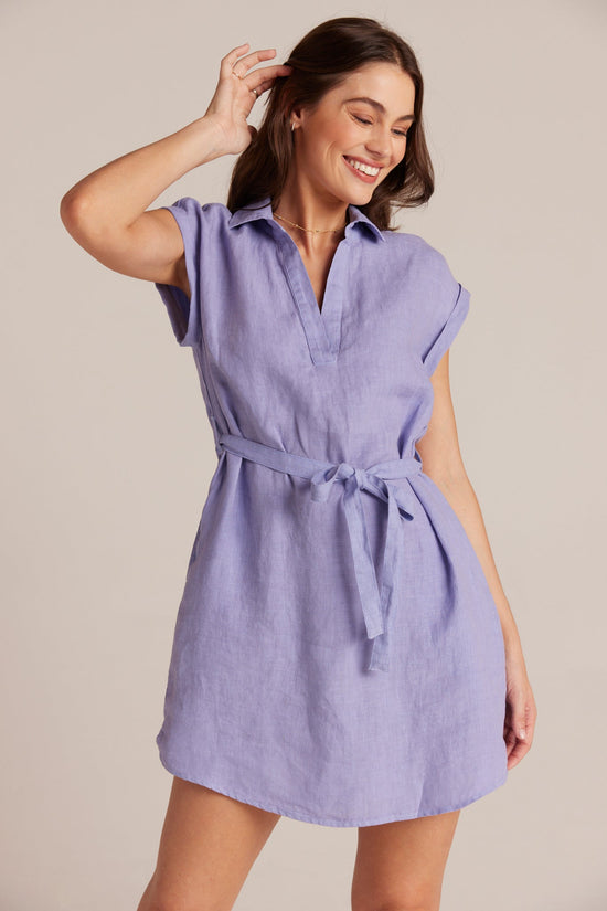 Bella DahlBelted Linen Shirt Dress - Purple IrisDresses