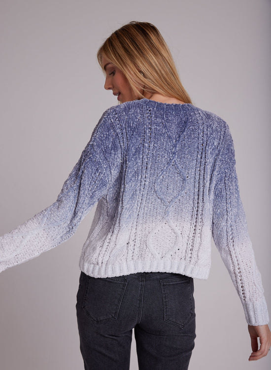 Bella DahlCable Crew Neck Sweater - Winter Sky OmbreSweaters & Jackets