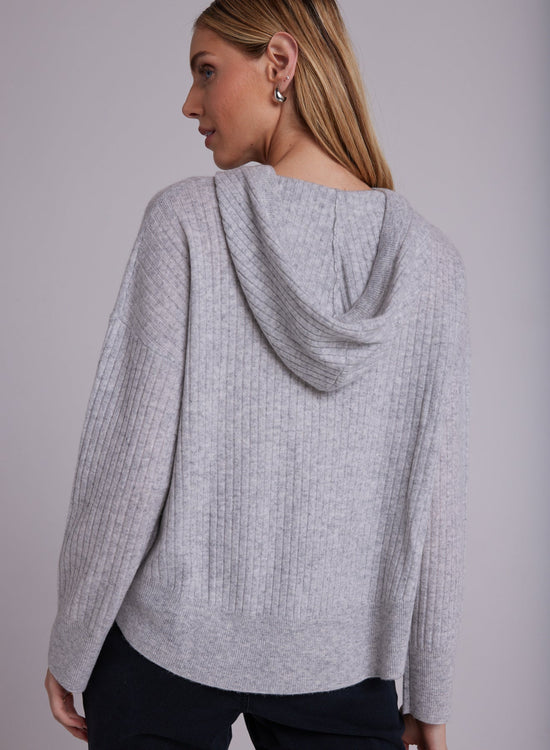 Bella DahlCashmere Sweater Hoodie - Heather FogSweaters & Jackets