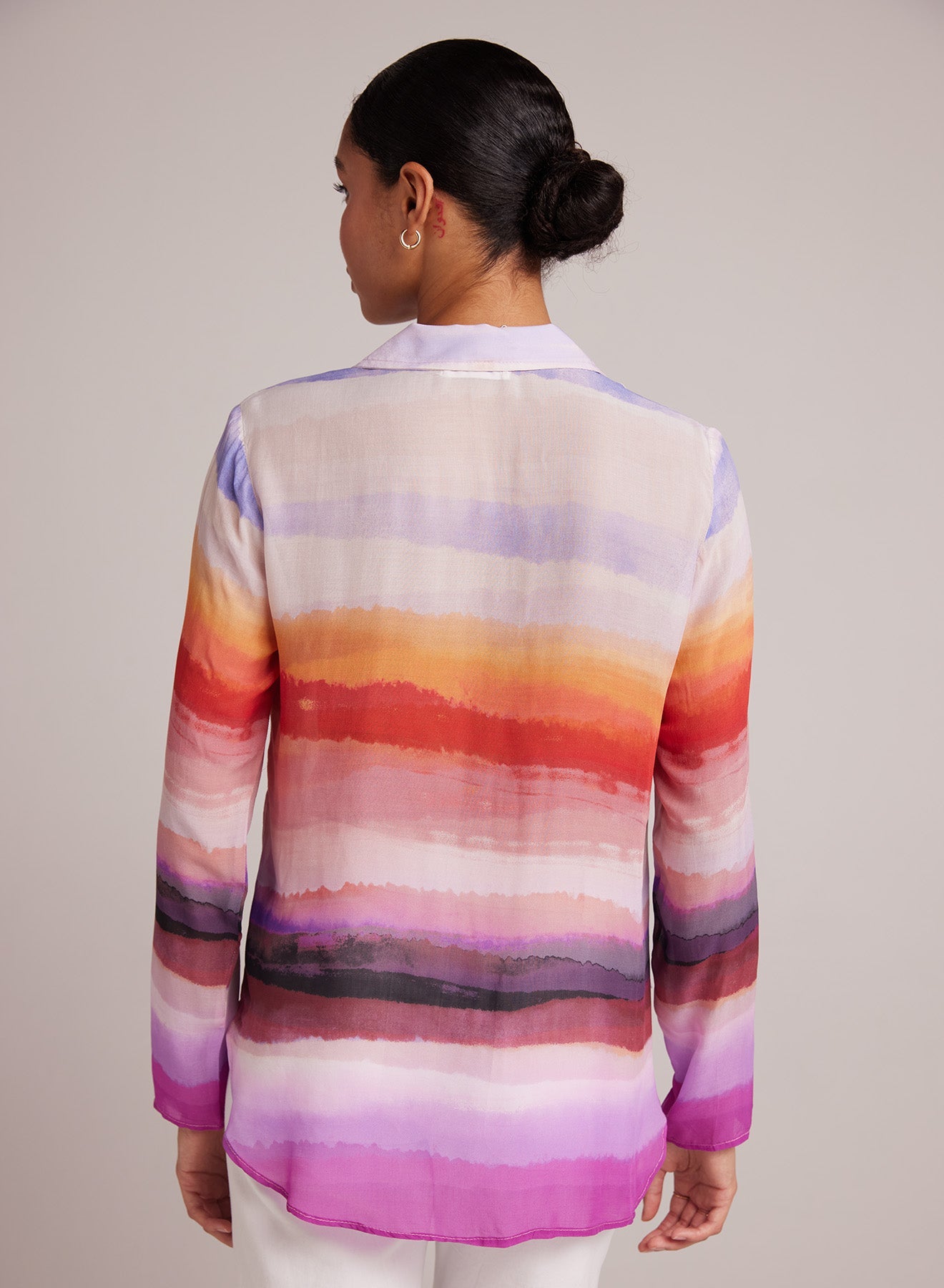 Bella DahlClean Shirt - Canyon Stripe PrintTops