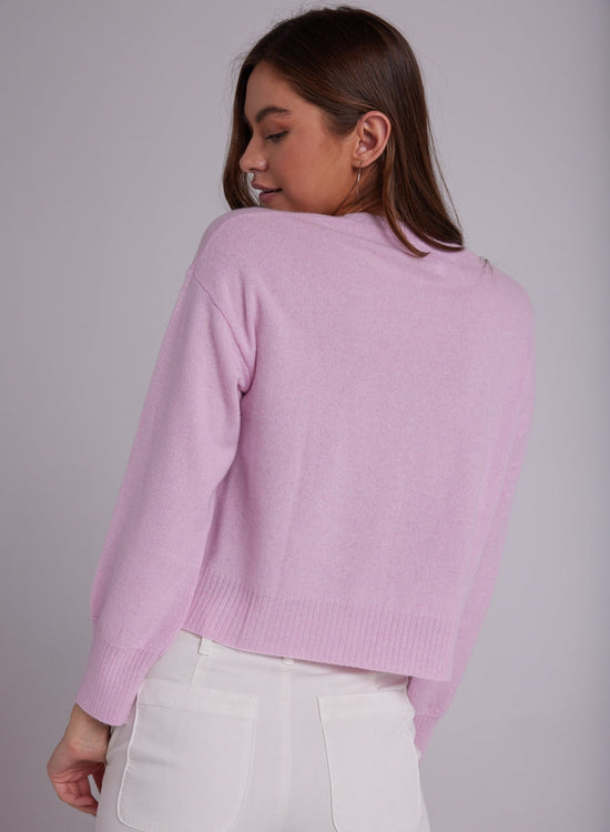 Bella DahlCrew Neck Rib Pullover - Frosted RoseSweaters & Jackets