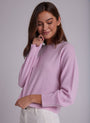 Bella DahlCrew Neck Rib Pullover - Frosted RoseSweaters & Jackets