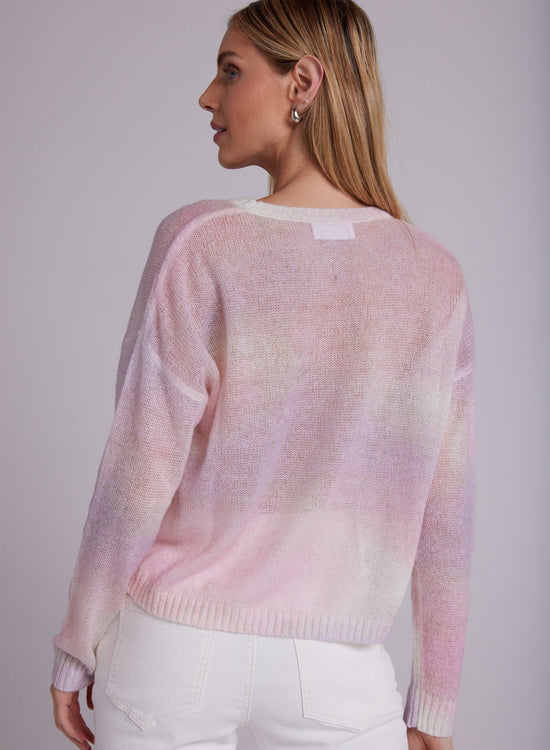 Bella DahlCrew Neck Sweater - Candy Cloud DyeSweaters & Jackets