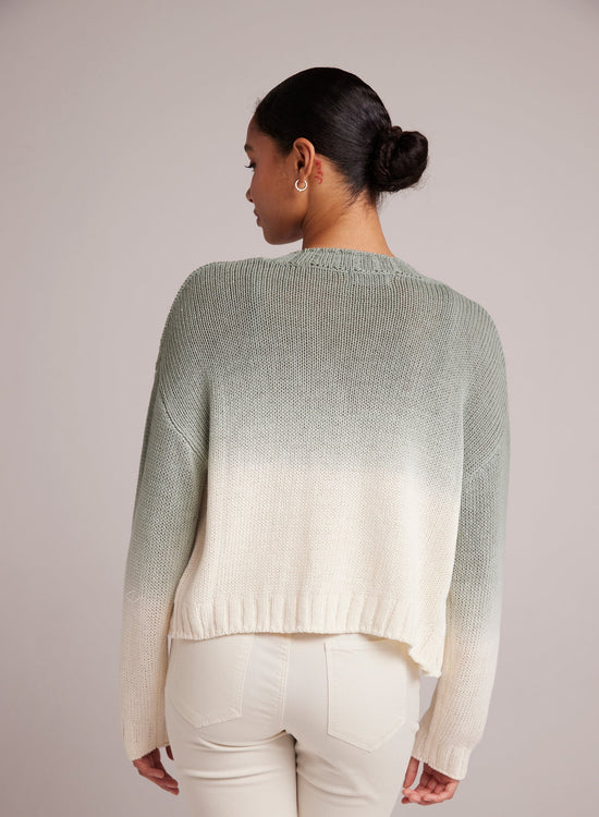 Bella DahlCropped Cardigan - Sage Ombre DyeSweaters & Jackets