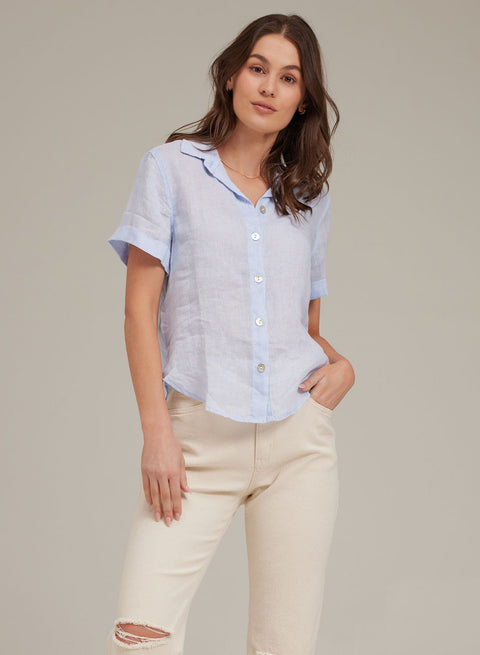 bella dahl レディース 女性用 ファッション ボタンシャツ Short Sleeve Shirt Wash Sage Tie-Dye  最低価格販売