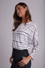 Bella DahlDolman Sleeve Blouse - Frosted Stripes Printtops