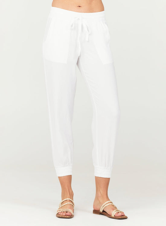 Bella Dahl Easy Drawstring Jogger - White View 2