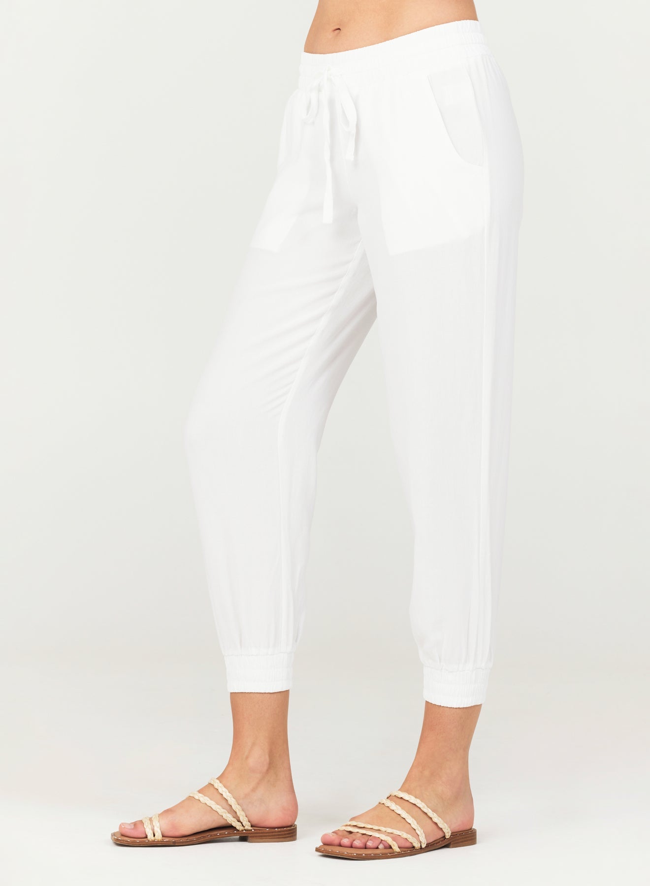 Bella DahlEasy Drawstring Jogger - WhiteJoggers