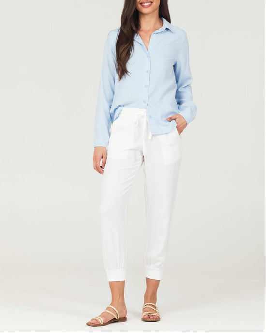 Bella Dahl Easy Drawstring Jogger - White