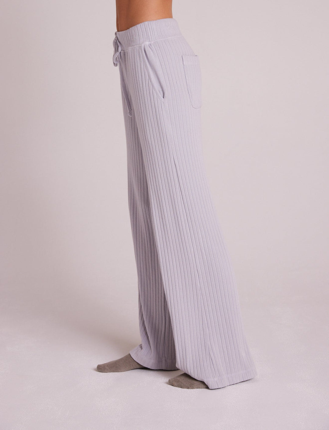 SP24 Color Blocked Wide Leg Pant_PANT_Bright White/Pearl Heather